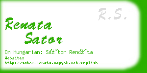 renata sator business card